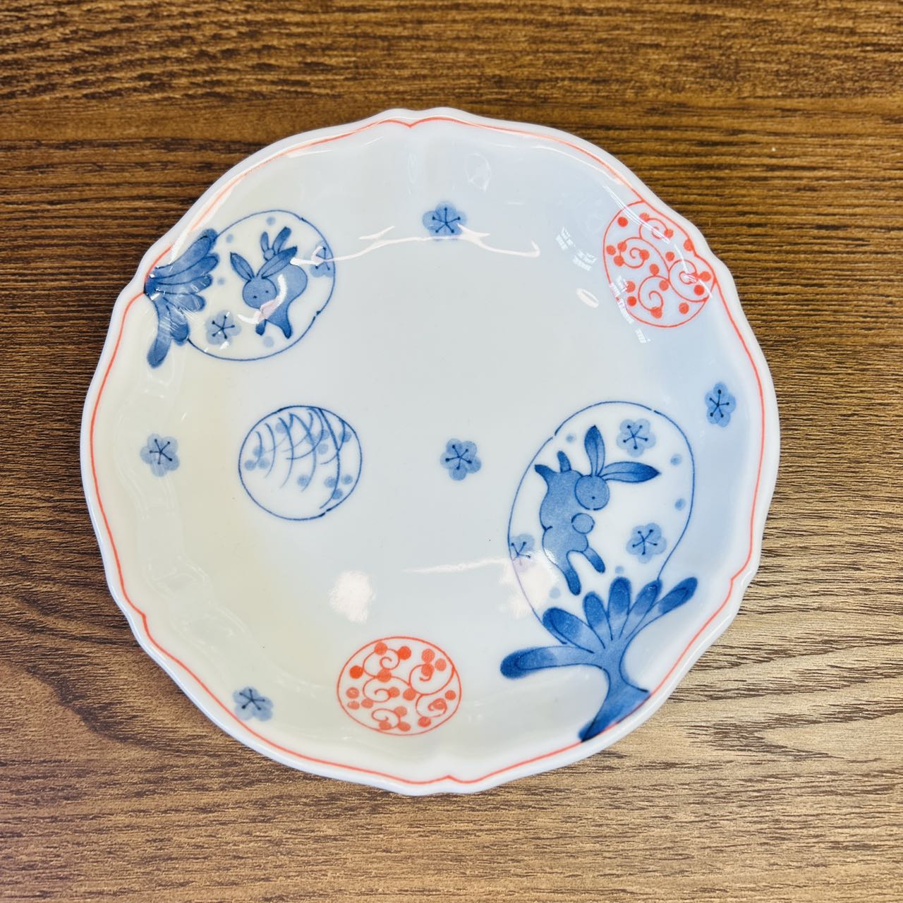 Serving plate M(花边青花盘)